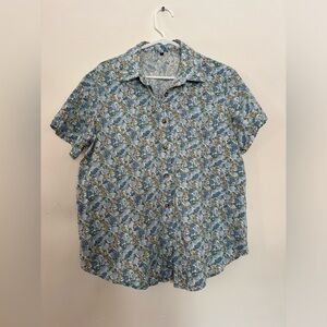 Men's Floral Patterned Short Sleeve Shirt